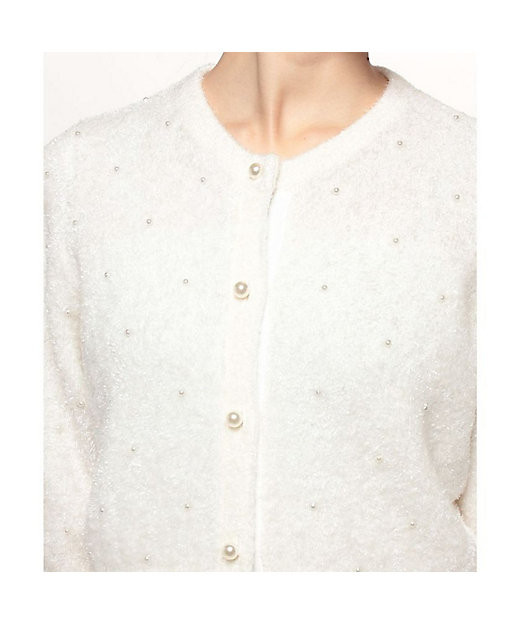 LOULOU WILLOUGHBY】パールスタッズカーディガン