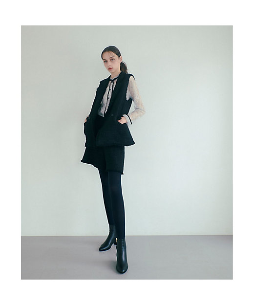 LOULOU WILLOUGHBY】レースベロアリボンブラウス