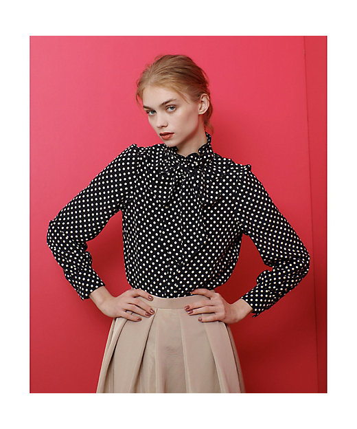 LOULOU WILLOUGHBY】◇ デシンドットフリルボウタイ