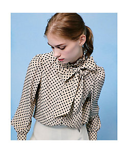 LOULOU WILLOUGHBY】デシンドットフリルボウタイ