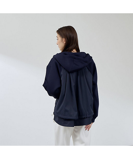 カルゼダンボール異素材切替パーカー | QUEENS COURT（Women