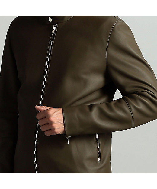 別注】DENIM×TOMORROWLAND ラムレザー シングル