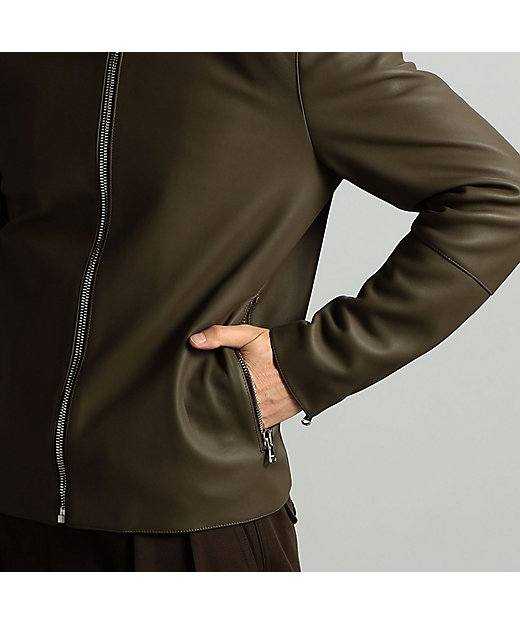 別注】DENIM×TOMORROWLAND ラムレザー シングル