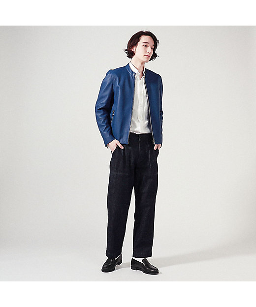 別注】DENIM×TOMORROWLAND ラムレザー シングル