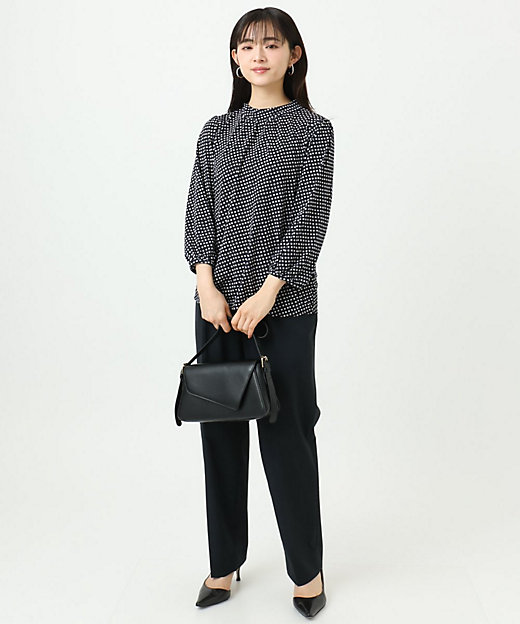 小さいサイズ】幾何柄ジャージーカットソー／洗濯機で洗える | MK