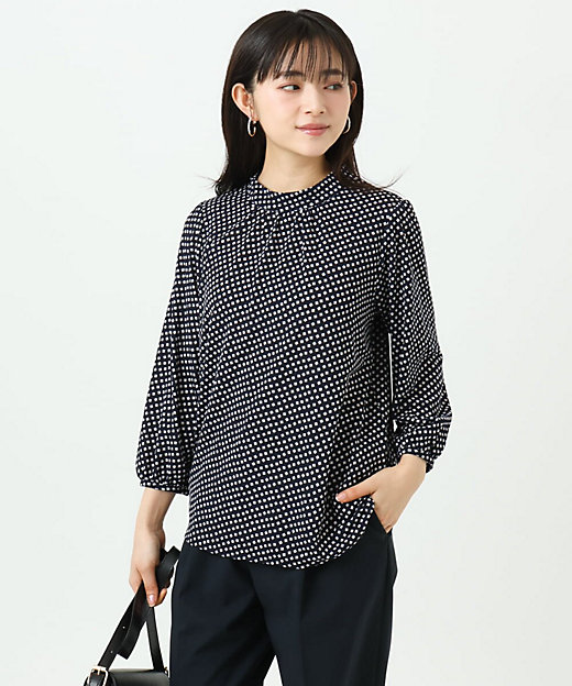 小さいサイズ】幾何柄ジャージーカットソー／洗濯機で洗える | MK