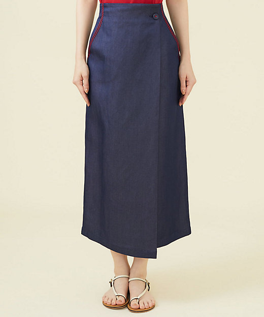 シルク和紙デニムラップスカート | Sybilla (Women)/シビラ | 三越