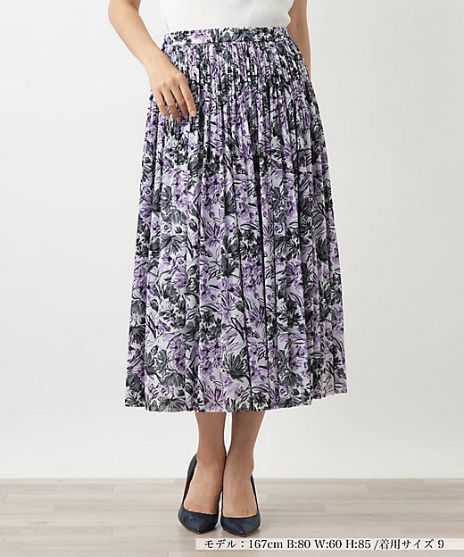 花柄プリーツスカート | Leilian (Women)/レリアン | 三越伊勢丹