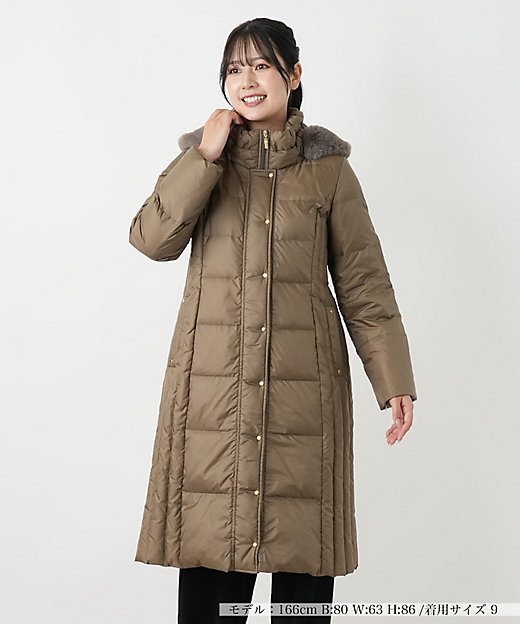 フーデッドダウンコート【Leilian WHITE LABEL