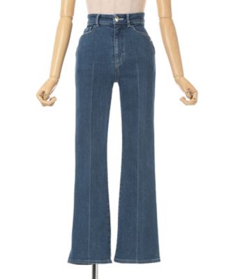 Stretch Cropped Flare Jeans MM25FWー