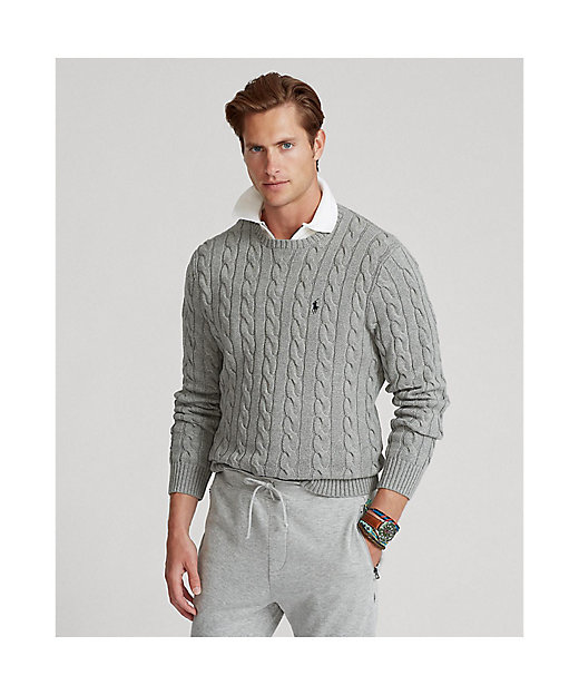 ケーブルニット コットン セーター MNPOSWE16820583