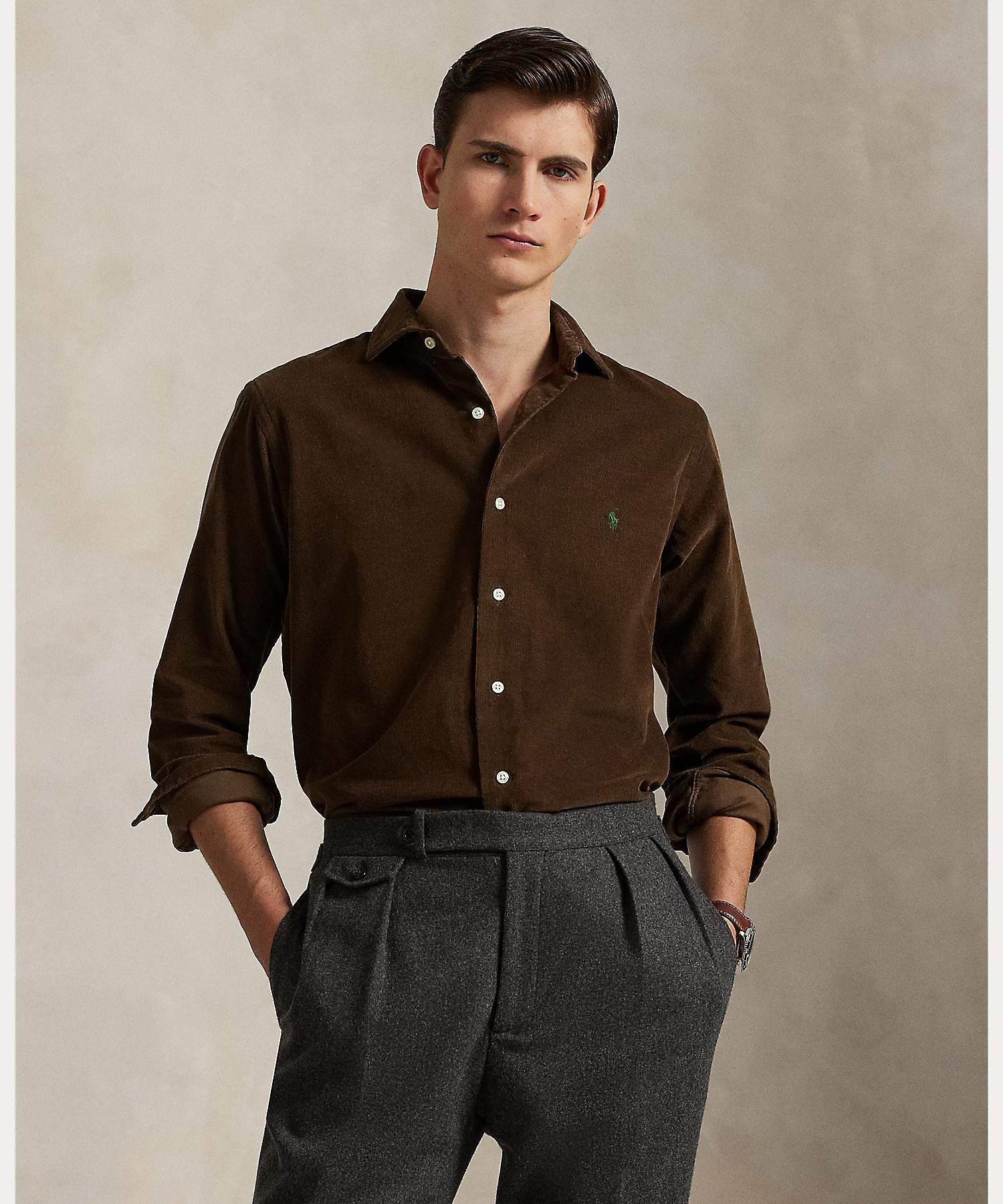 クラシック フィット コーデュロイ シャツ