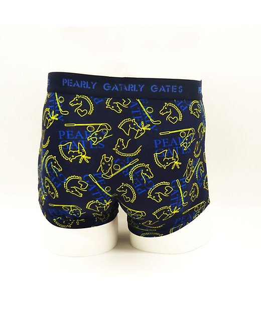 ボクサーパンツ 前閉じ 馬＆PGロゴ柄 PGB655113 | PEARLY