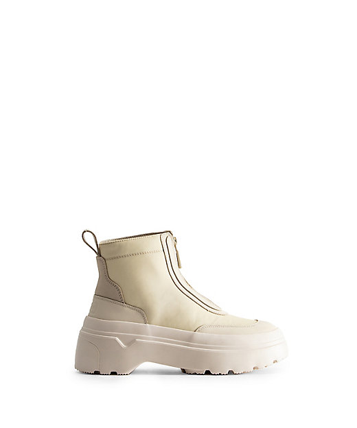 エクスプローラー アンクル ジップ フラットフォームブーツ | HUNTER