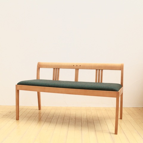 used リメイクソファ シンプルな木と緑色のベンチ | オリジナルチェア