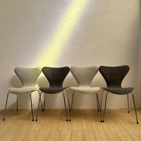 セブンチェア used リメイク フロントパディング 白&グレー フリッツ