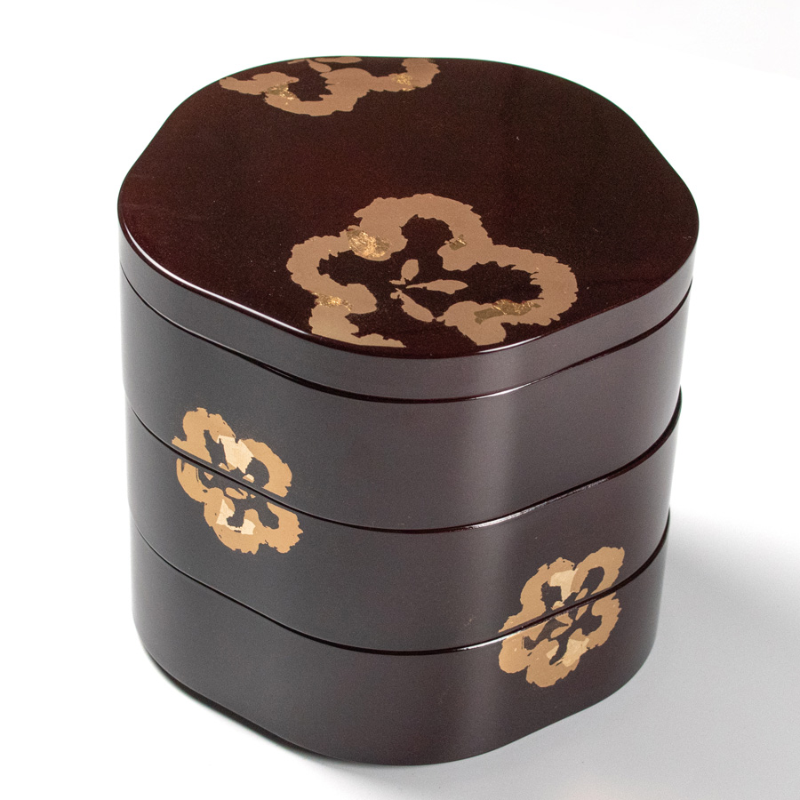 梅型三段重箱 当店ベストセラーお重箱 FC32-2/3 漆器の井助
