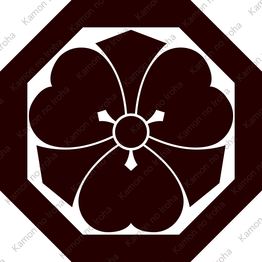 八角に剣片喰紋（はっかくにけんかたばみ）：家紋のいろは