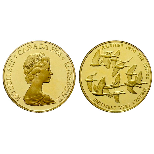 カナダ100ドル金貨（1976-1986年）の重さと直径と品位等｜色石BANK