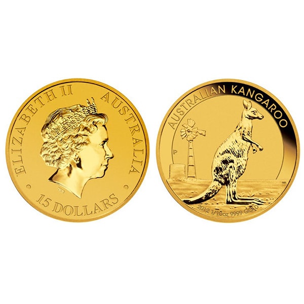 カンガルー金貨 1oz(オンス)の重さと直径と品位等｜色石BANK