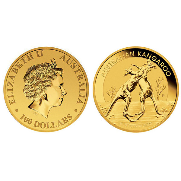 カンガルー金貨 1oz(オンス)の重さと直径と品位等｜色石BANK