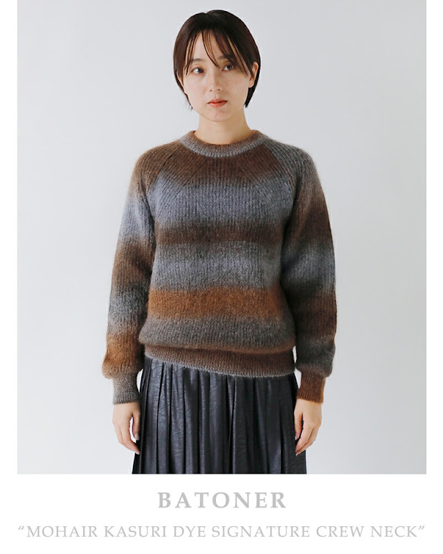 BATONER バトナー モヘア クルーネック ニット プルオーバー “MOHAIR