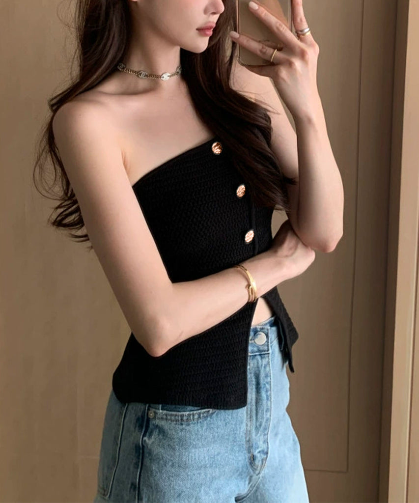 ニュアンスデザインボタンベアトップ – IRADOWL