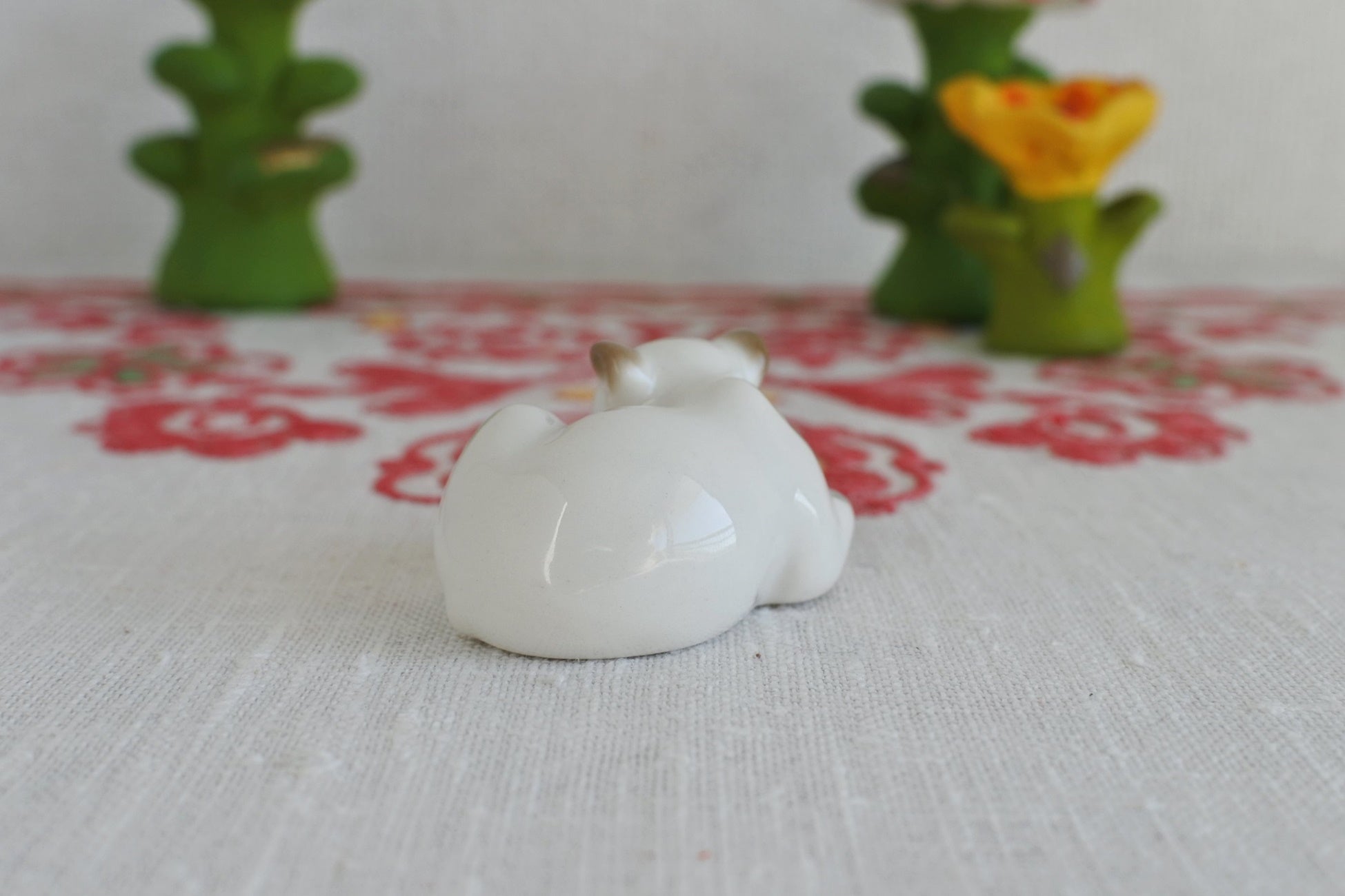 シロクマとアザラシ 陶器 オランダ製1909年製 シロクマとアザラシ 陶器