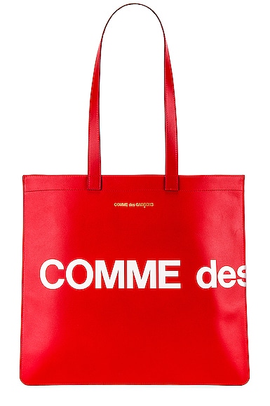 COMME des GARCONS Huge Logo Tote Bag in Red | FWRD