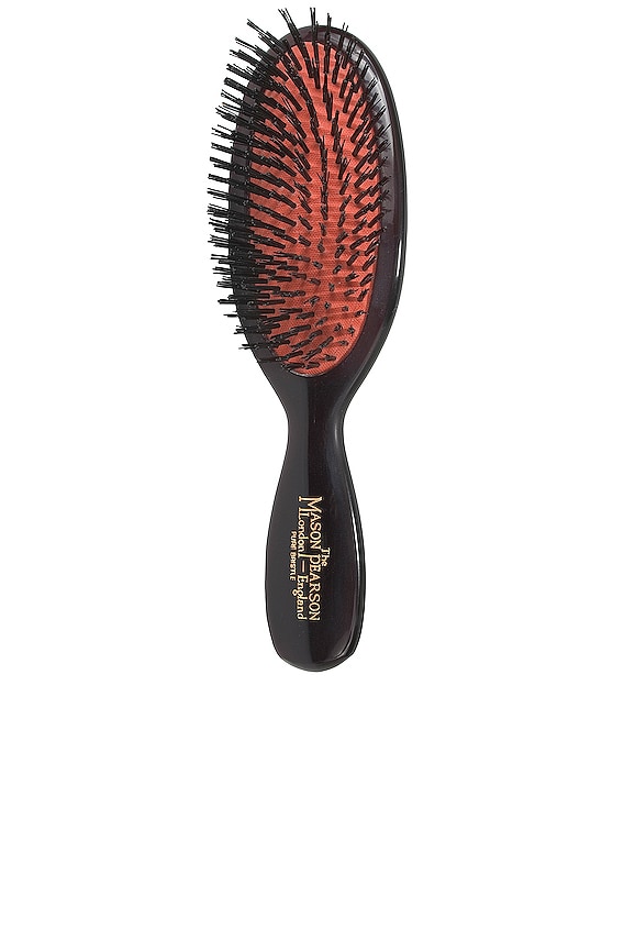 Mason Pearson Pocket Bristle & Nylon Hairbrush in Dark Ruby | FWRD