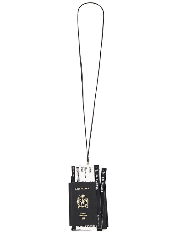 Balenciaga Passport Phone Holder in Black | FWRD