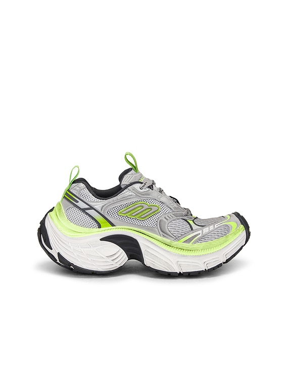 Balenciaga 10Xl Sneaker in Grey, White, Green, Fluorescent yellow