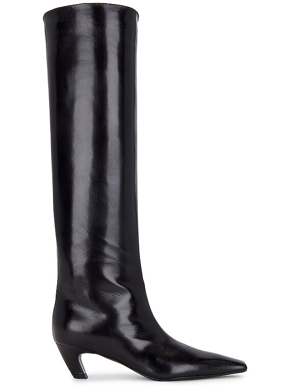 KHAITE Davis Knee High Boots in Black | FWRD