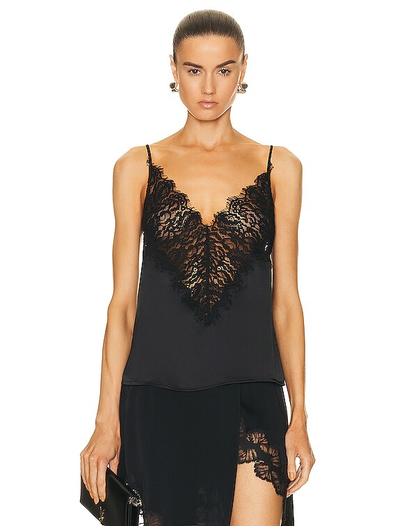L'AGENCE Priya Lace Cami in Black | FWRD
