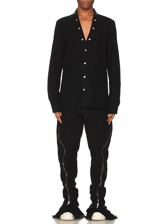 Rick Owens Fogpocket Larry Shirt in Black | FWRD