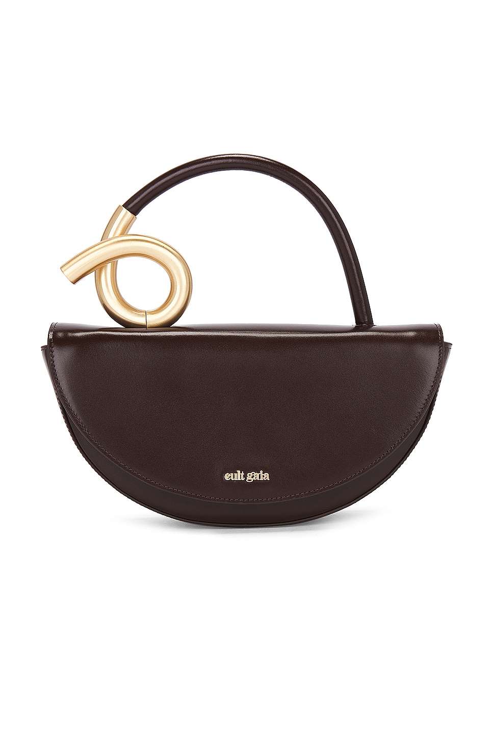 Cult Gaia Azariah Top Handle Bag in Espresso | REVOLVE