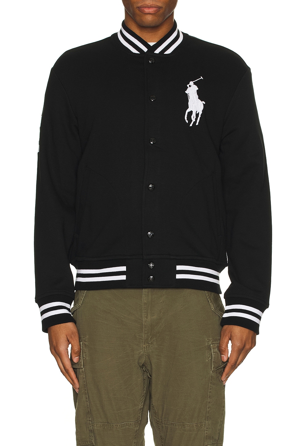 Polo Ralph Lauren Varsity Jacket in Black | REVOLVE