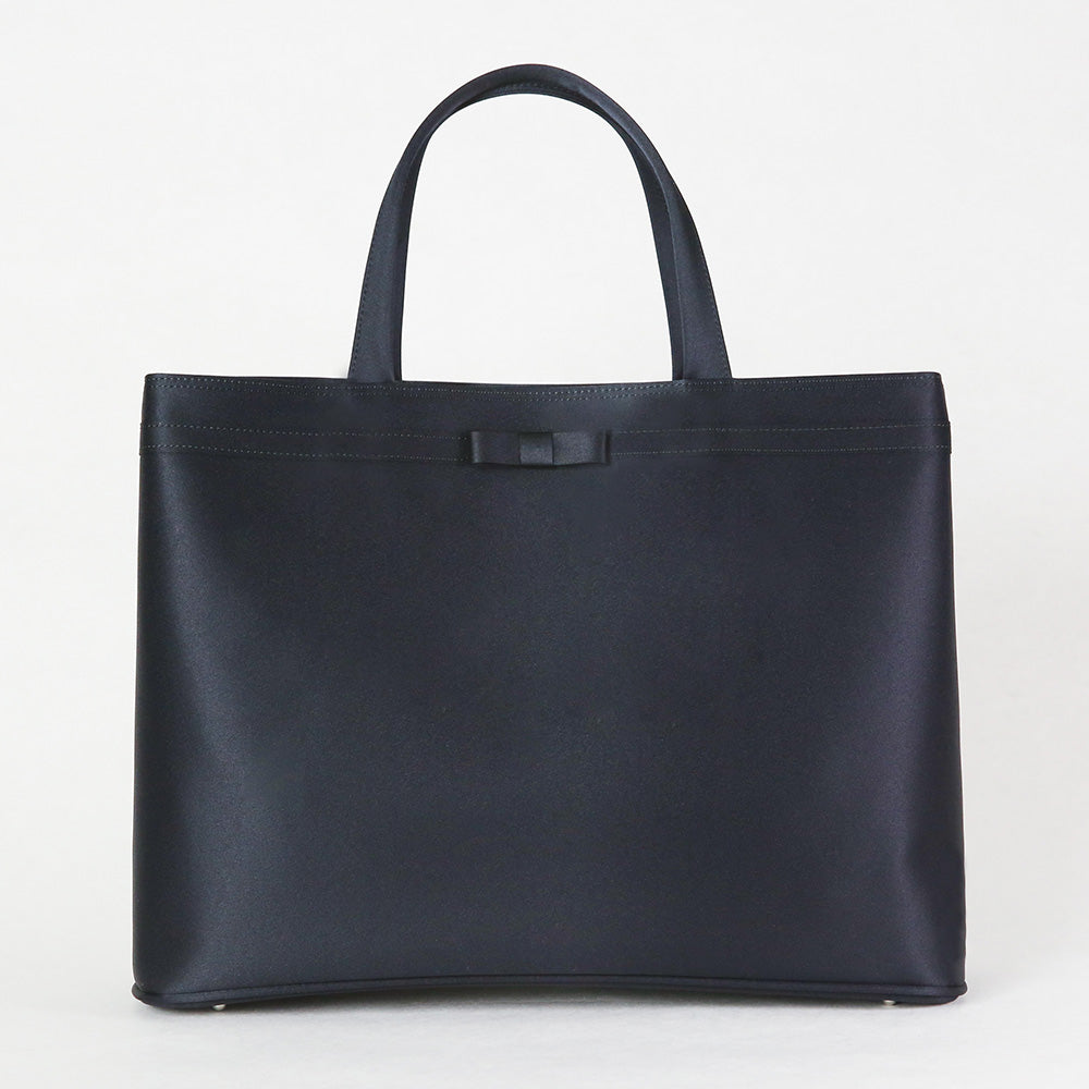 A4サイズ対応】お受験濃紺二層式トートバッグ