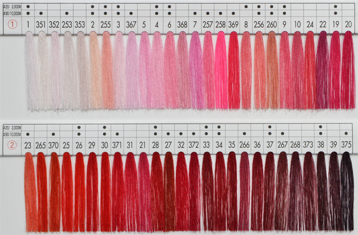 サンカブトスパン60/5,000m巻 色糸 4本に小分け