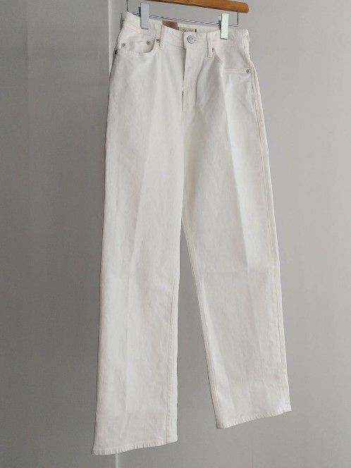YANUKヤヌーク パンツ LEAボーイスストレート WHS(WHITE)57131238