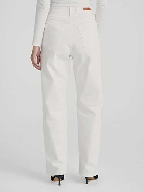 YANUKヤヌーク パンツ LEAボーイスストレート WHS(WHITE)57131238