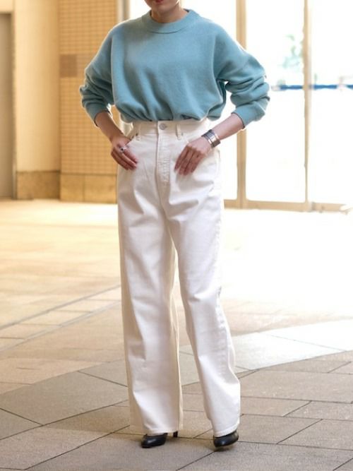 SALE】YANUKヤヌーク ホワイトデニムパンツ JOAN AWH(WHITE)57134228