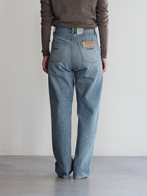 YANUKヤヌーク パンツ LEA ボーイズストレートTRICK DENIM TVS(BLUE