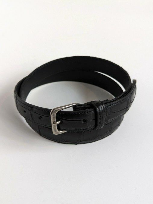 THE SOLEザ ソール クロコダイル ダブルリングベルト BLACK | ITAL