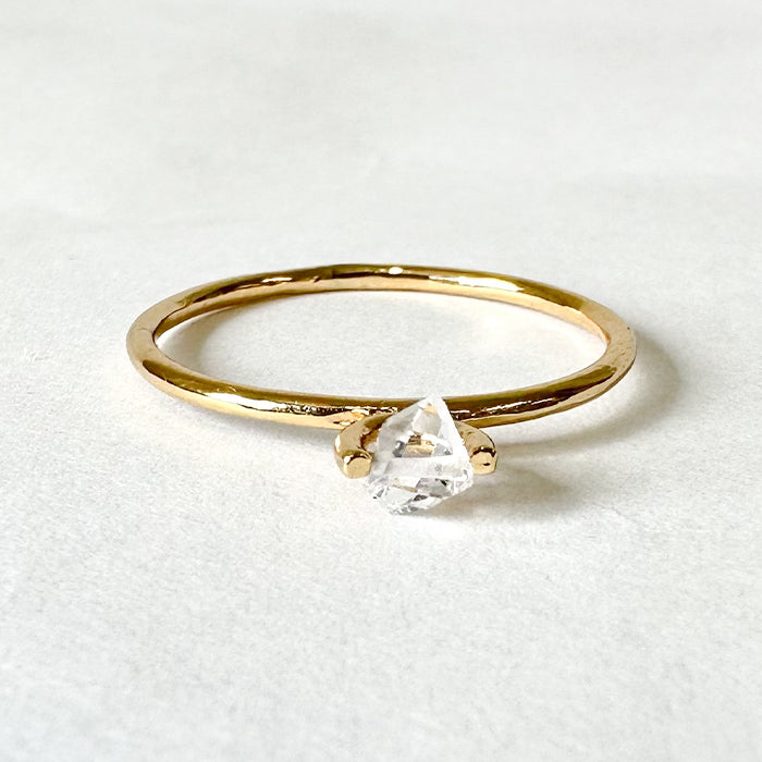 Natural stone×Sterling silver ハーキマーダイヤモンドリング リング