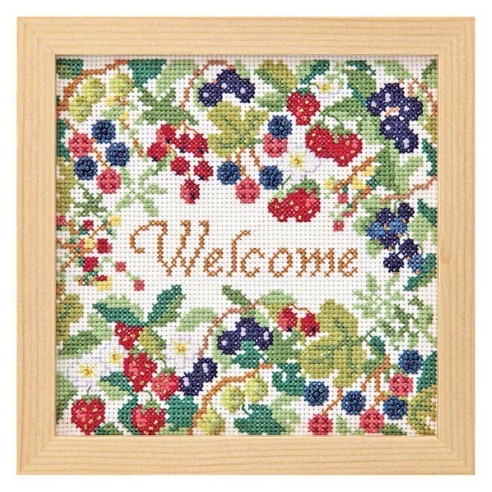 クロスステッチフレーム＜Welcome＞ | リバティ 生地、編み物、刺繍