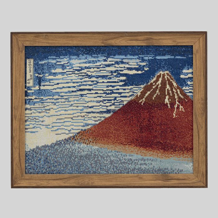 クロスステッチフレーム＜凱風快晴＞ | リバティ 生地、編み物、刺繍