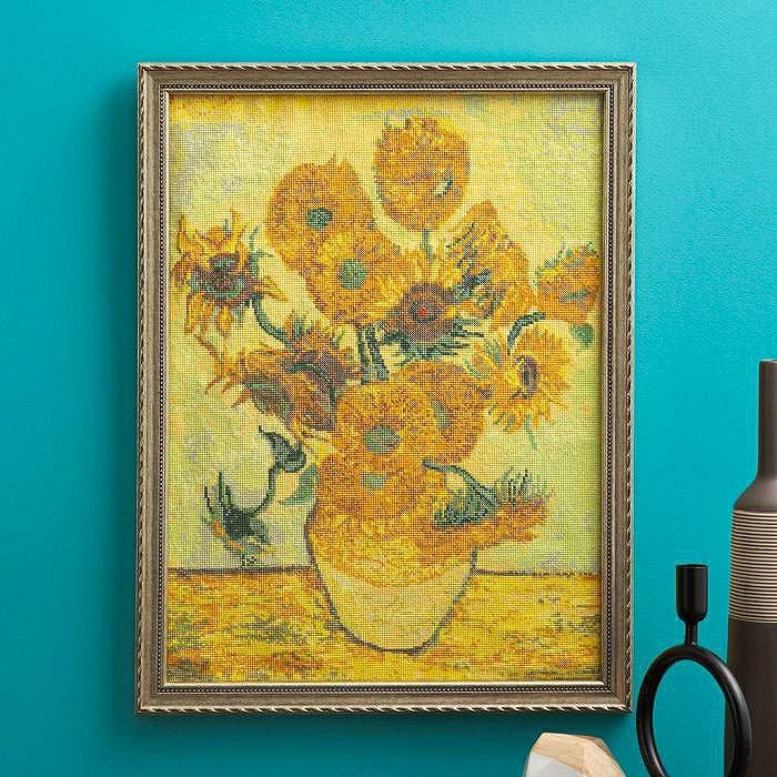 3/10予約】クロスステッチフレーム＜ひまわり＞ | リバティ 生地