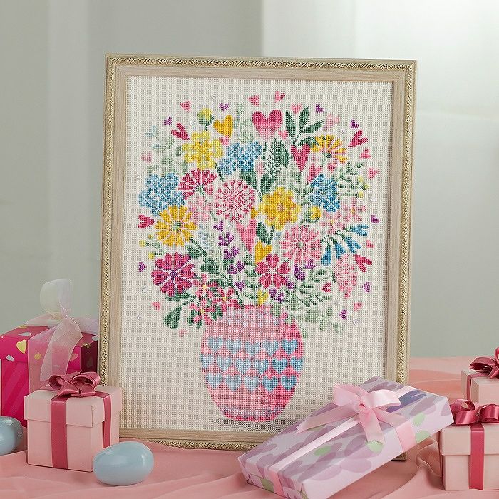 クロスステッチフレーム＜ノエルツリー＞ | リバティ 生地、編み物