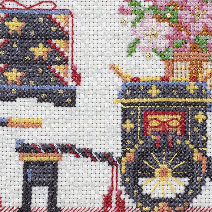 クロスステッチフレーム＜ひな祭りの彩り＞ | リバティ 生地、編み物